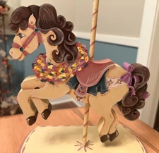 Vintage Wood Wooden Handpainted Handmade Carousel Horse Display Sculpture