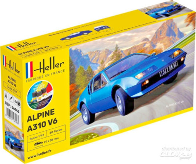 HELLER 56146 1:43 [10 STARTER KIT Alpine A310   / Neu