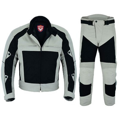WARRIOR Motorrad Textil SOMMERNETZ atmungsaktiv CE Rüstung Jacke Hosenanzug