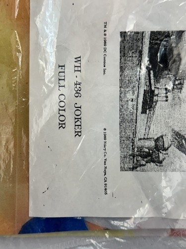 Vintage Joker Stoffkunst - Jack Nicholson Joker Batman 1989 DC - Bild 24 von 24