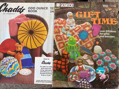 Odd Ounce Book & Patons Gift Time 50+ Muster Stricken & Häkeln Spielzeug Puppenkleidung