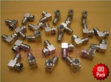100x F type Right Angle Male Female Screw Coaxial TV Cable Connector Adapter Lot