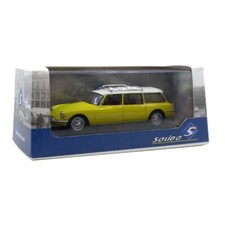 SOLID 1:43 DIE CAST CAR CITROEN DS 19 ESTATE 1960 YELLOW AND WHITE ART S4304400