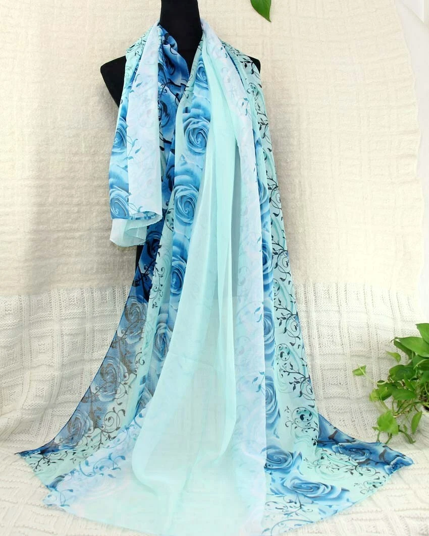 Silk chiffon shawl sale