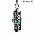 NEW Crystal Flower Urn Necklace For Ashes Cremation Pendant Memorial Jewelry