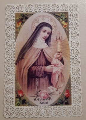 Santino SANTA CHIARA D'ASSISI lace traf. die-cut lace type (used-used