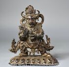 6.4" Old Chinese Buddhism Bronze Gild Yamantaka Vajradhara Buddha Statue C1