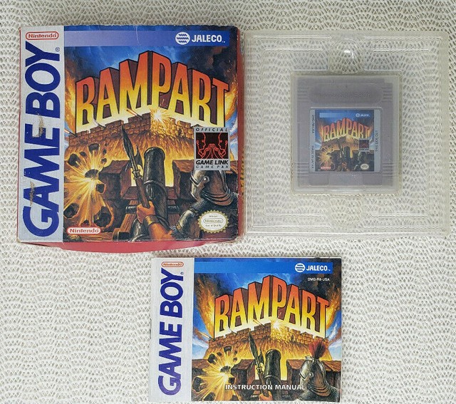 USED AND GENUINE RAMPART - ORIGINAL Game Boy Game COMPLETE in BOX