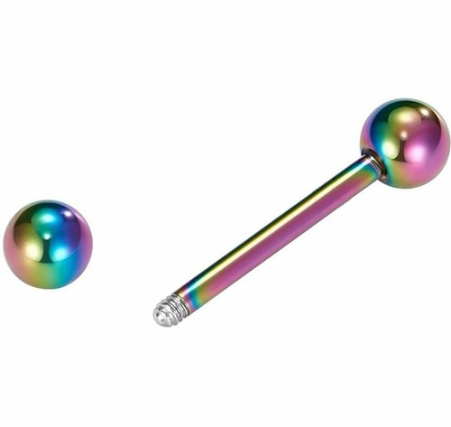 12pcs 14G Tongue Rings Surgical Steel Nipple Straight Barbells Piercing Jewelry - Picture 3 of 5