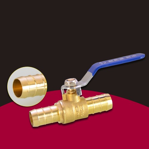 8mm 10mm 12mm 19mm Brass Ball Valve Hose Barb Water/Air Gas Fuel Line Shut-off - Picture 2 of 17