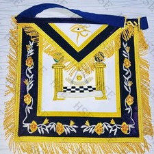 NEW MASONIC PAST MASTER APRON BLUE FULLY HAND EMBROIDERY-HSE