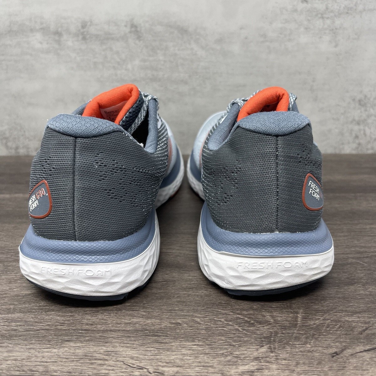 New Balance Fresh Foam 680v7 Mens Running Shoes Grey Orange M680LG7 Size 11 4E New Balance mens 680 V7 Running Shoe 11 Black/Vibrant Orange  main image 3
