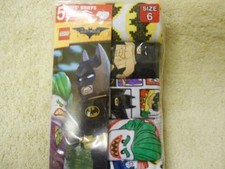 Boys Size 6 Lego Batman Cotton Briefs Underwear 5 Pack Nip 3 Packages