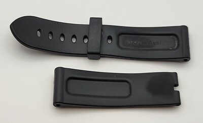 Authentic Officine Panerai Black Rubber Dive Watch Strap 24/22 mm
