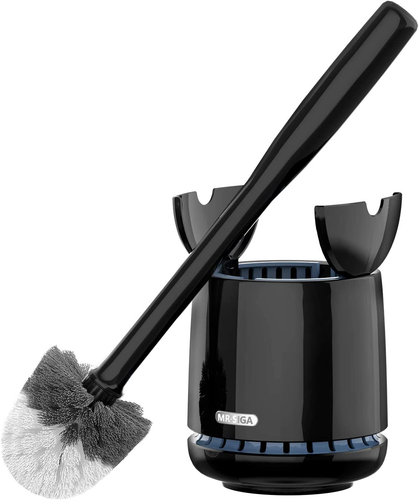 Toilet Bowl Brush and Holder, Premium Quality, with Solid Handle and Durable Bri