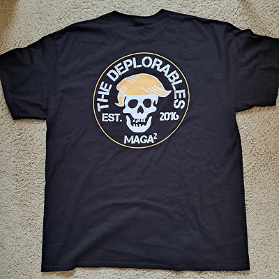 MAGA 2, THE DEPLORABLES, EST. 2016, 100% Cotton T-SHIRT  - Size XL 