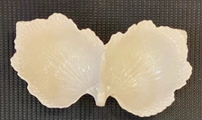Double Leaf Lenox White Candy & Nut Dish, From About 1971 In Very Good Condition
