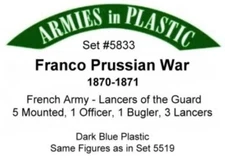 ARMIES IN PLASTIC 5833 FRANCO-PRUSSIAN WAR FRENCH ARMY LANCERS OF THE GUARD
