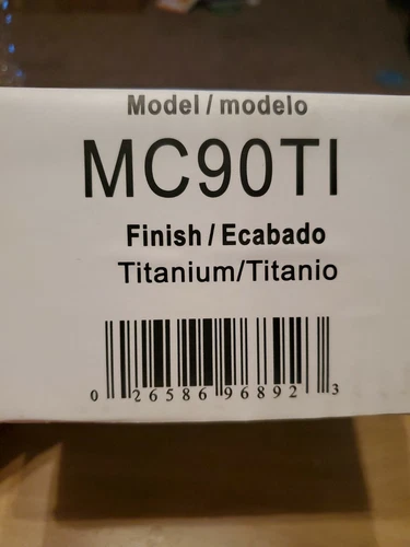 Monte Carlo Fans-MC90TI flush mount canopy Titanium Finish NEW UNOPENED  - Picture 1 of 2