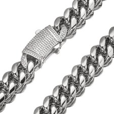 Hip Hop Cuban Chain Necklace or Bracelet 6-14mm Stainless Steel Miami