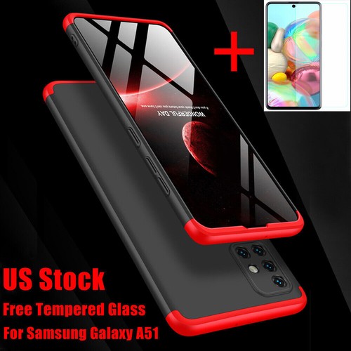 For Samsung Galaxy A51 A71 53 5G Case Shockproof Slim 360° Cover+Tempered Glass - Photo 2 sur 18