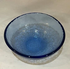FIRE AND LIGHT Recycled Glass COBALT BLUE Bowl Cereal Soup Salad Dessert 6"
