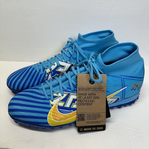 Nike Mercurial Superfly 9 Academy KM TF Turf Blue DO9347-400 Men's 11.5 Womens13 - Foto 2 di 7