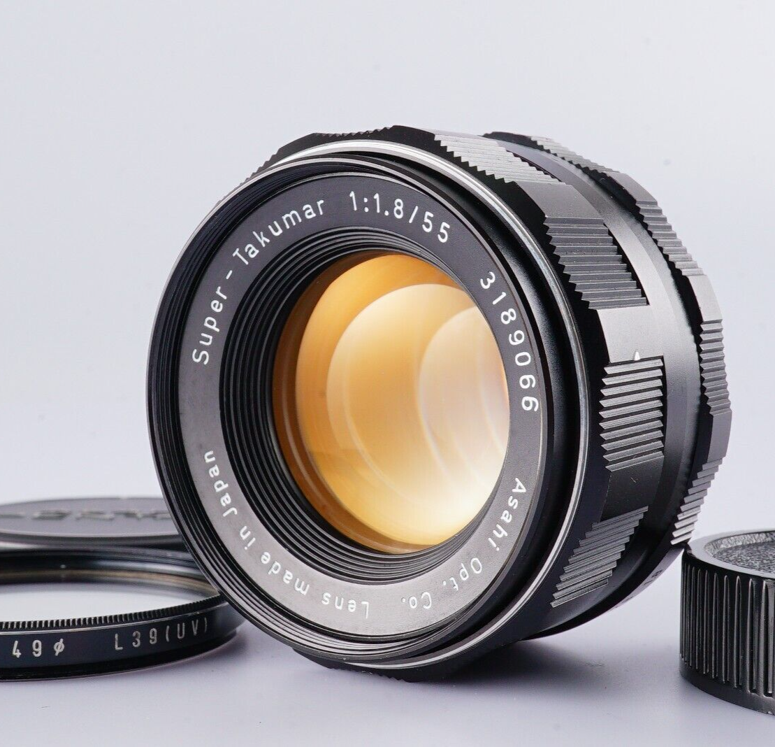 EX+++++ Asahi PENTAX Super Takumar 55mm F⁄1.8 For M42 Mount Lens