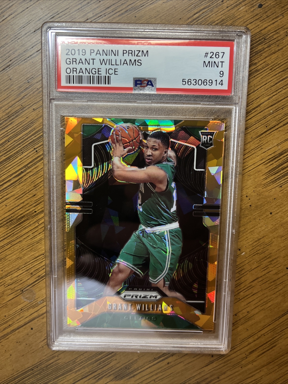 2019-20 Prizm Basketball Grant Williams Orange Cracked Ice SP PSA 9 MINT