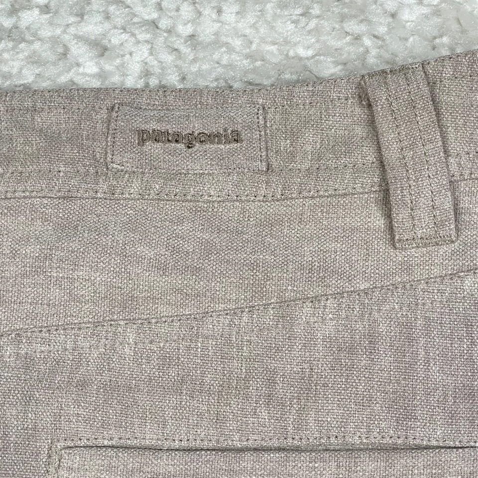 Patagonia Organic Cotton Pencil Skirt Slit Back Beige Tan Womens 8 - Image 4 of 4