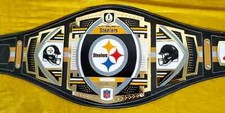 Custom Pittsburgh Steelers Championship Belt 4MM Zinc Adult size