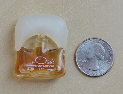 Vintage J'AI OSE by GUY LAROCHE splash PURE PARFUM 1,5 ml~.05 oz MICRO-MINIATURE