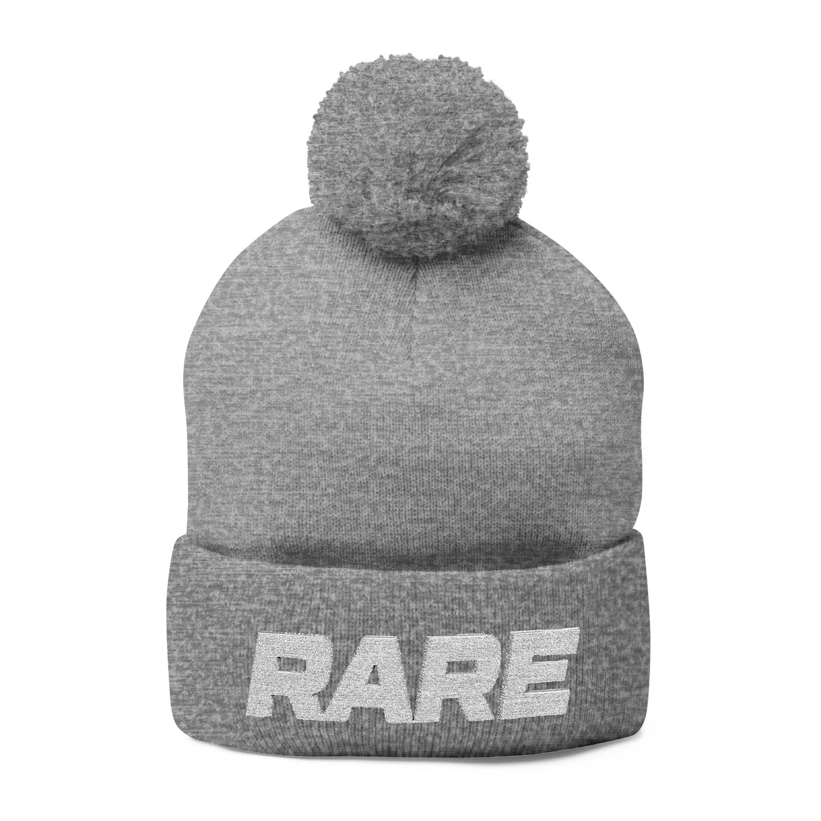 RARE Pom-Pom Knit Cap (Embroidery)