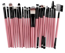 22-Piece - PINK and BLACK - Pro Makeup Brush Set - 22 Brushes - NEW