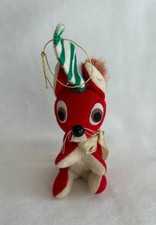 Vintage Daikin Dakin Dream Pets Red Squirrel Velveteen Figure Japan 1960s