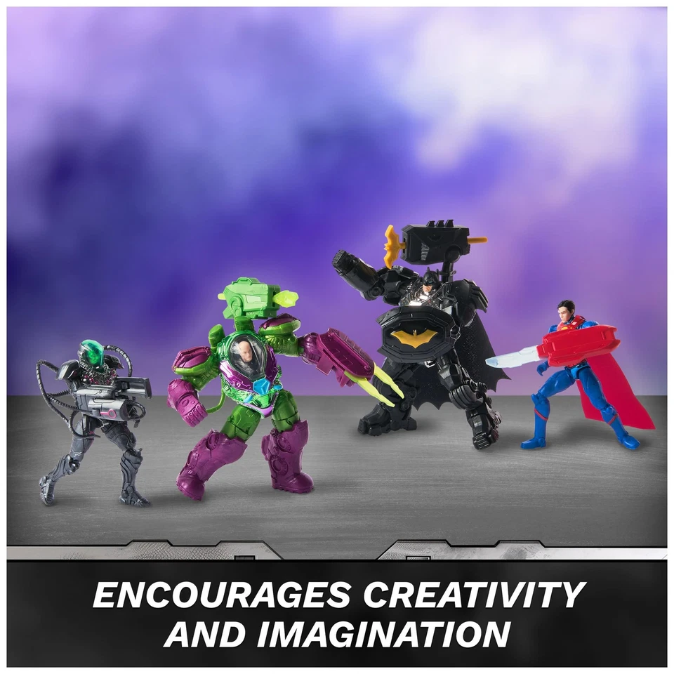 Juego de figuras de acción Spin Master DC Comics Metal Force Team Up, Brainiac, Lex