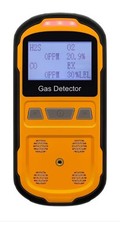 Gas Monitor Portable 4-in-1 Gas Detector H2S CO O2 LEL Handheld Multi-with Alarm