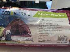 Cedar Trail 2 person Domed Tent BURGUNDY  Brand New In Carrying Bag