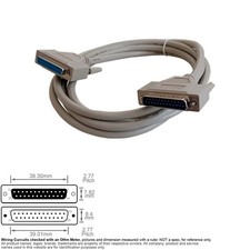 Cable Parallel Serial D-Sub DB25 DB 25 Pin IEEE-1284 Female Male Extension 10FT