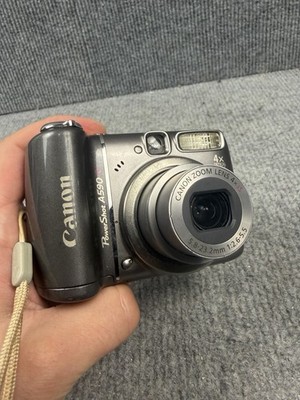Canon PowerShot A590IS 4x Optical Zoom Digital Camera Tested & Working