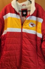 NFL Team Apparel Kansas City Chiefs Fleece Lined Embroidered Jacket Sz 3 XL NWT