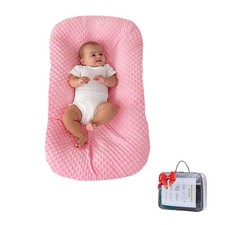 Baby Lounger for Tummy Time, Soft Gym Play Mat for Newborns, Portable Baby Ne...