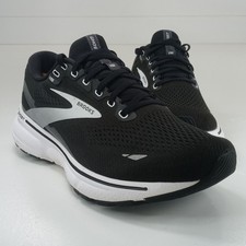 Brooks Ghost 15 Mens Running Shoes Black White Athletic Comfort Sneakers Size 9