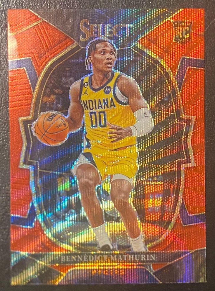 2022-23 Panini Select Red Wave Prizm Bennedict Mathurin RC Indiana Pacers #79