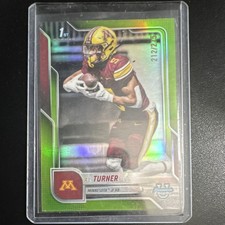 2025 Bowman University Chrome A.J. Turner #52 Green Refractor /275