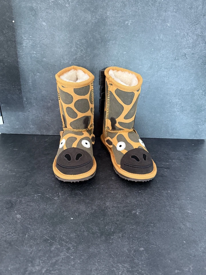 Bota EMU AUSTRALIA Niños Criaturas-Jirafa Talla 9 Cualquier Momento ¡Rara encontrar Alta Calidad! Foto 2 de 4