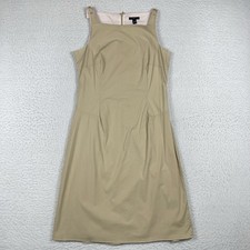 Gap Dress Womens 10 Beige Casual Office Job Travel Workwear Neutral Minimalist