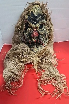Mask NWOT Clown Halloween  Zombie Creepy   Fun World  Burlap Covered Big 2006