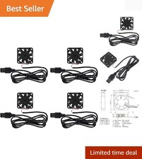4 Pack USB Brushless Cooling Fan 40mm High Performance DC 5V Speed 4200 RPM f...