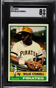 1976 Topps #270 Willie Stargell (HOF) SGC 8 NrMt ~ Pittsburgh Pirates!